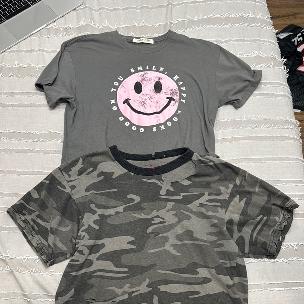 women’s cropped t-shirt grey bundle